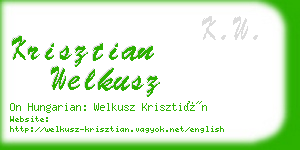 krisztian welkusz business card